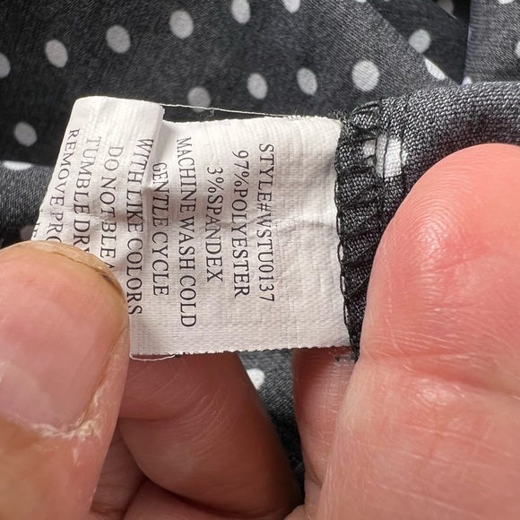 Notations Black and White Polka Dot Blouse - Picture 6 of 7